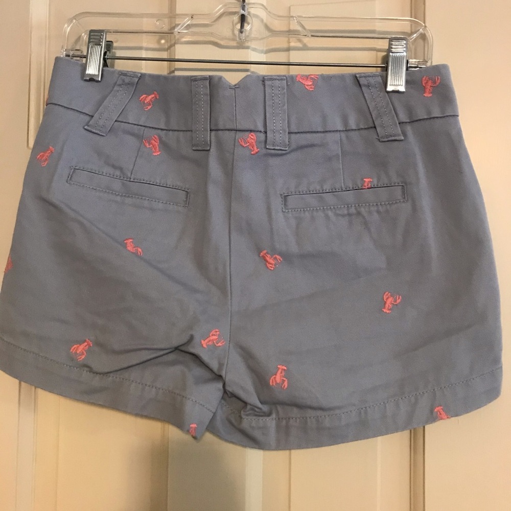J. Crew Gray Shorts with Lobster Embroidery - Picture 3 of 4